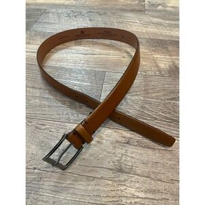 Trafalgar Cameron Tan Brown Italian Leather Belt Mens 34 1101TFR8-251 Made Italy